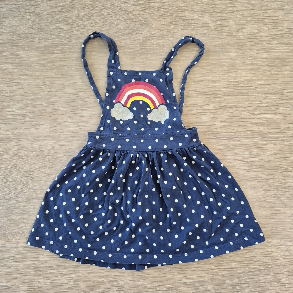 Infant 9~12 Months Polka Dot Dress with Rainbow Design